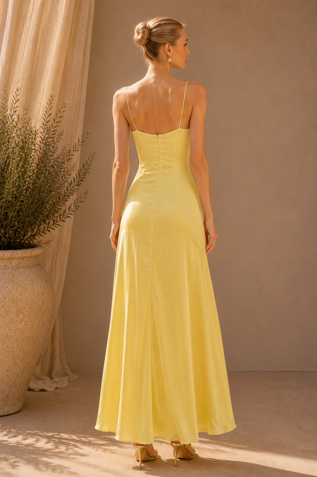 Sunlit Lily Embroidered Dress
