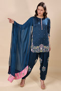 Blue Kurta Set.