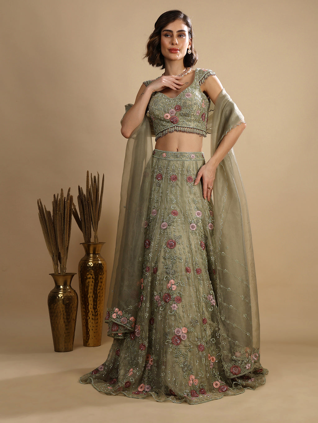 Dewdrop Floral Lehenga
