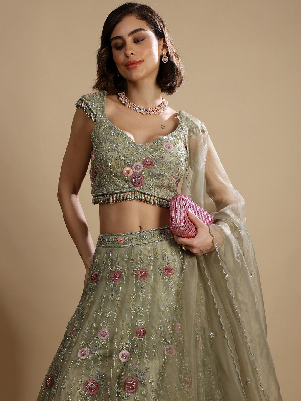 Dewdrop Floral Lehenga