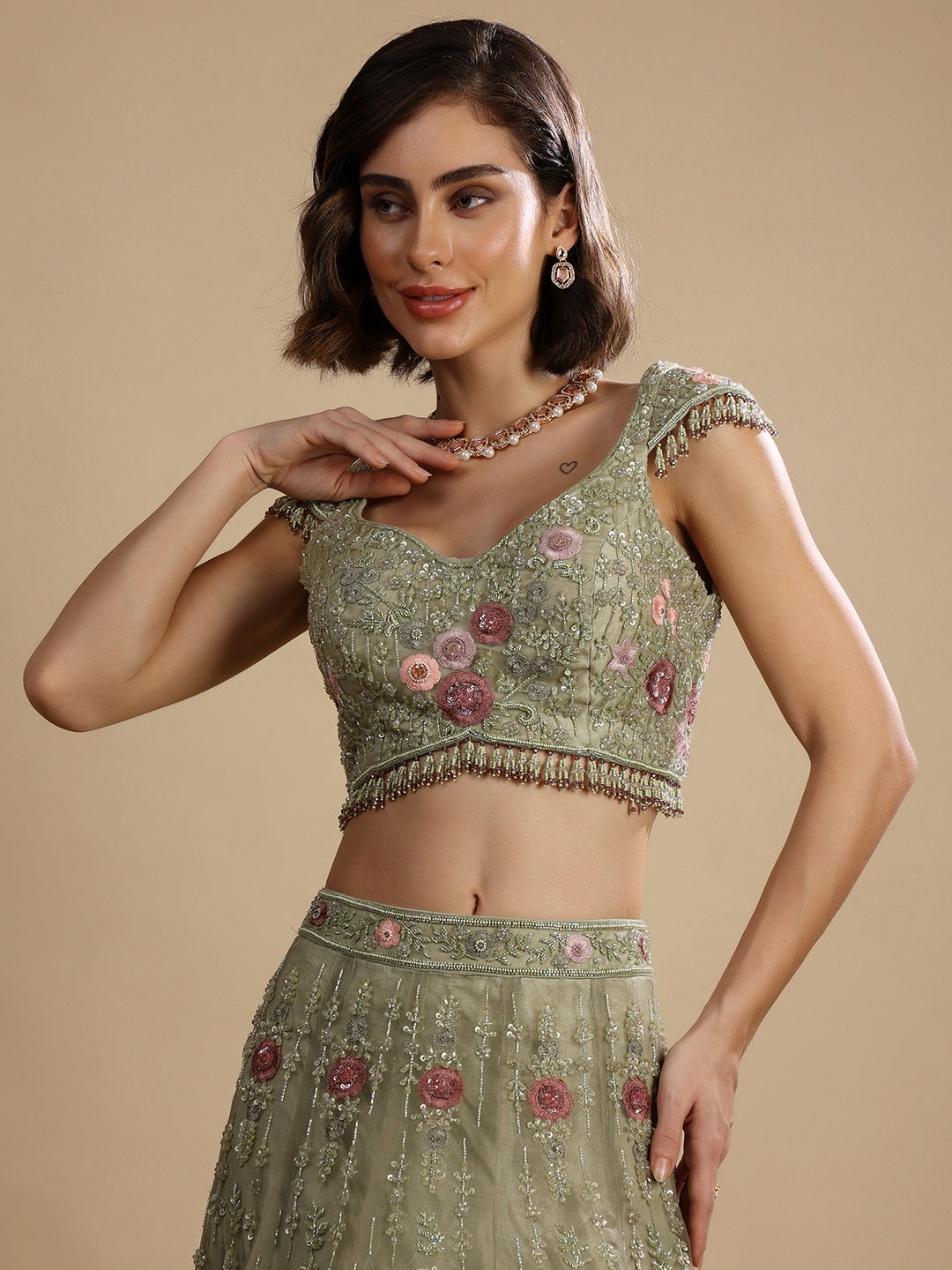 Dewdrop Floral Lehenga