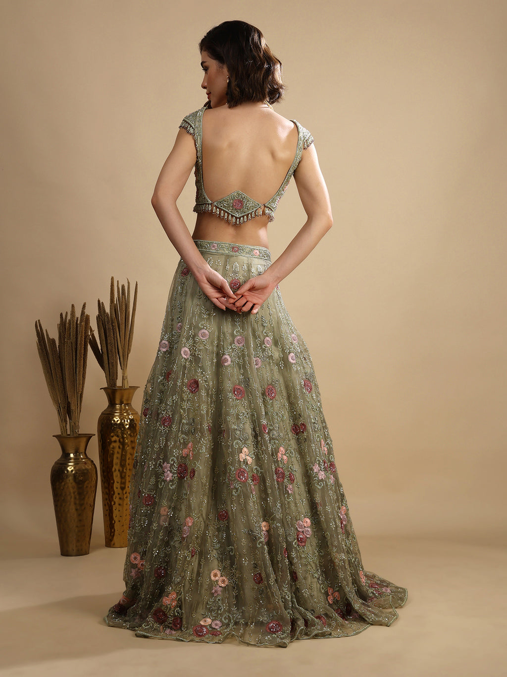 Dewdrop Floral Lehenga