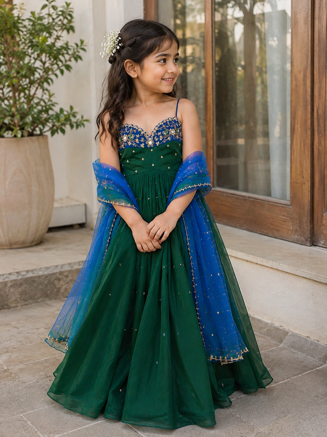Emerald Enchanted Bloom Gown