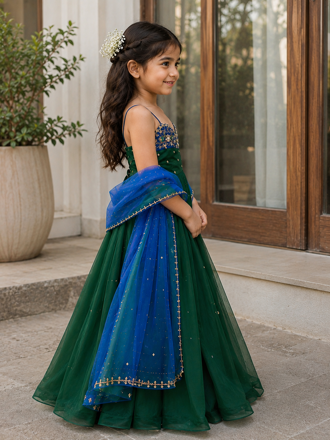Emerald Enchanted Bloom Gown